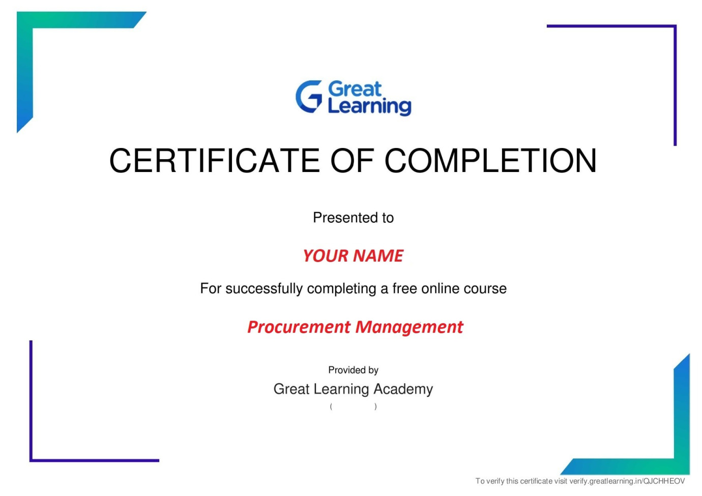 Procurement Management Free Online Course